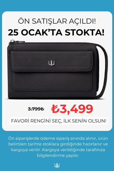 Ombre Hakiki Deri El Çantası