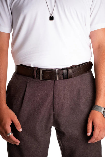 Alesta Çift Taraflı Hakiki Deri Kemer 4cm