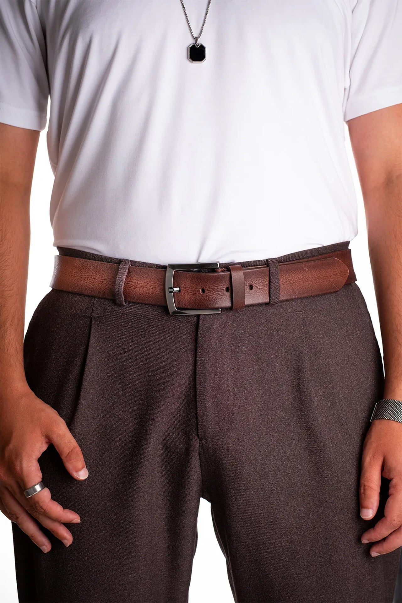 Alesta Çift Taraflı Hakiki Deri Kemer 4cm