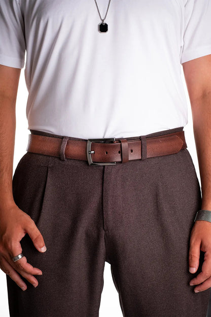 Alesta Çift Taraflı Hakiki Deri Kemer 4cm