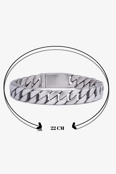 Gümüş renkli metal kolye, 22 cm uzunlukta, klasik zincir desenli