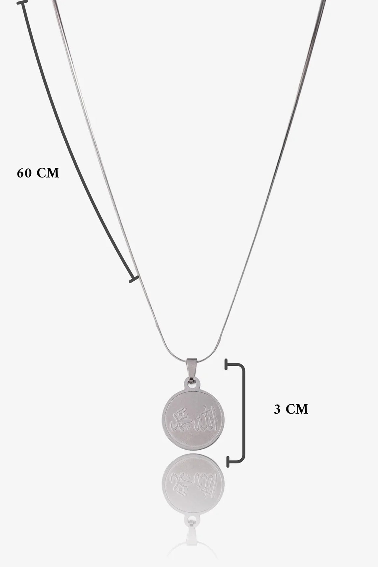 Resulullah Yazılı Çelik Kolye