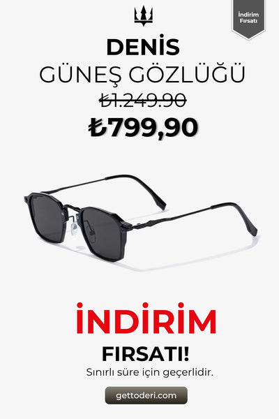 Siyah kare çerçeveli güneş gözlüğü