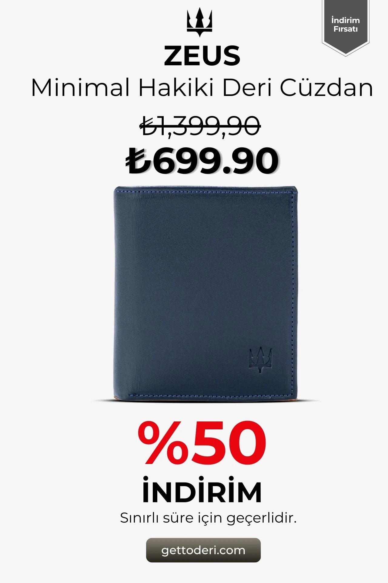 Zeus Minimal Hakiki Deri Cüzdan