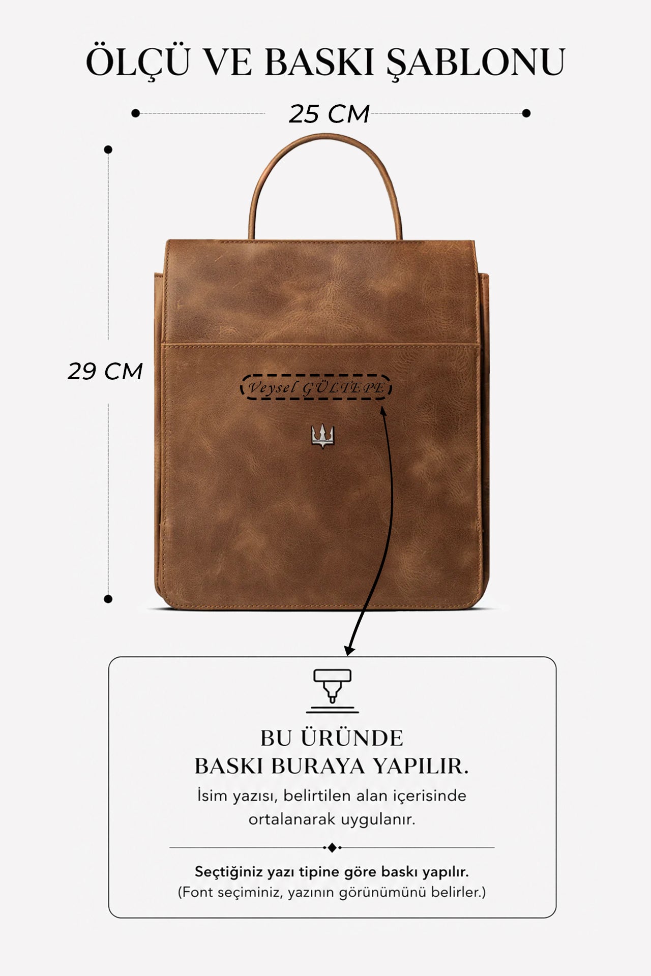 Elegant Hakiki Deri Askılı Çanta