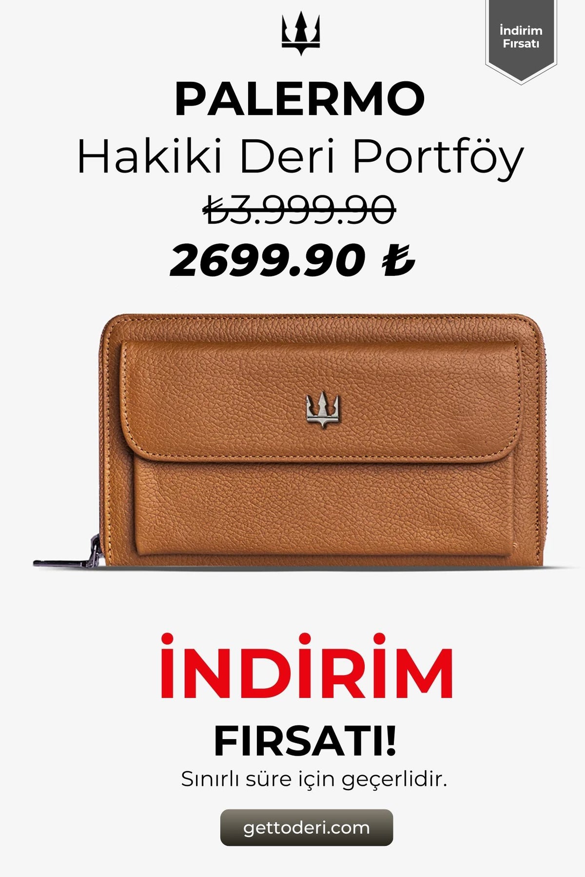 Palermo Hakiki Deri Portföy Cüzdan