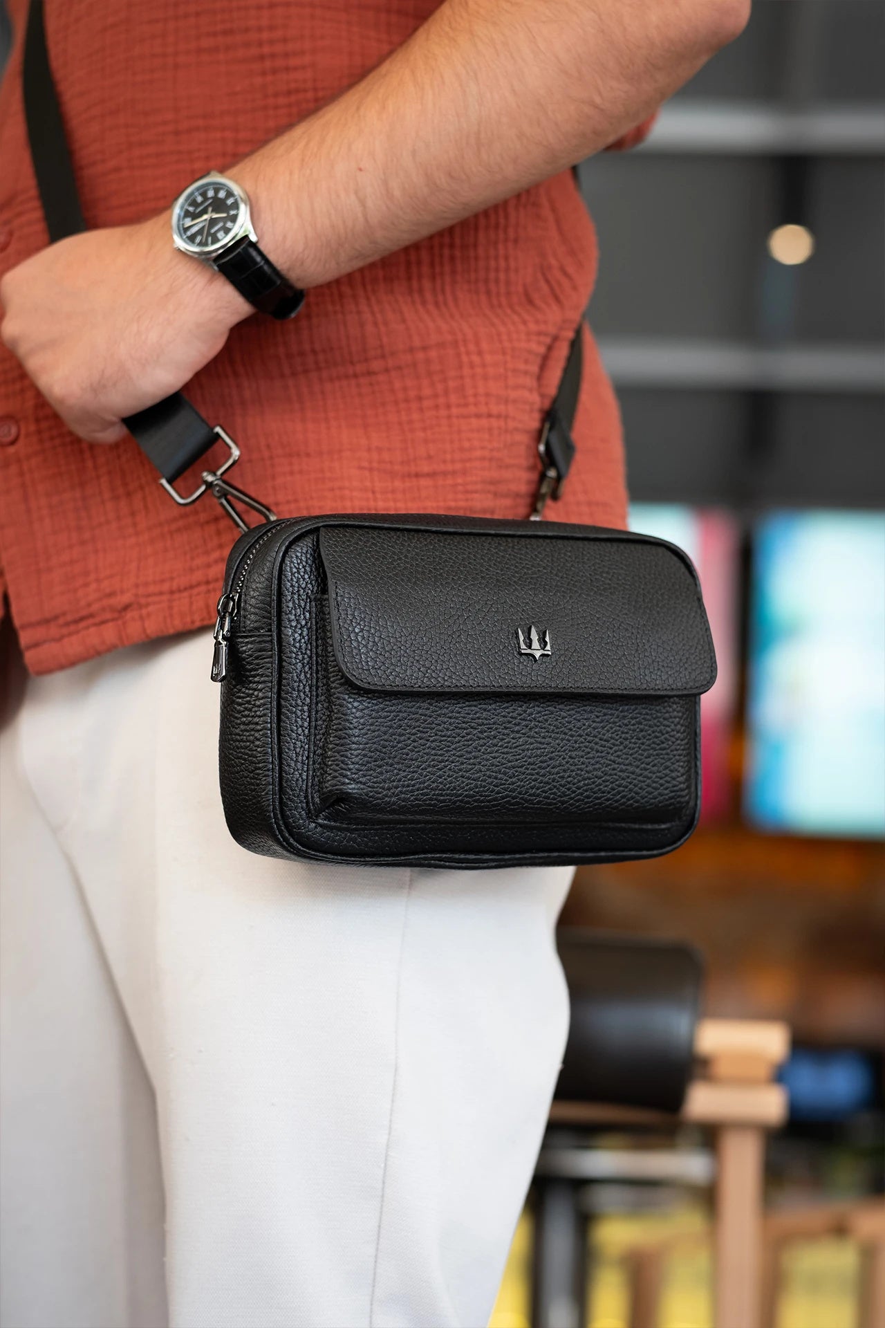 Giesto Hakiki Deri Çanta