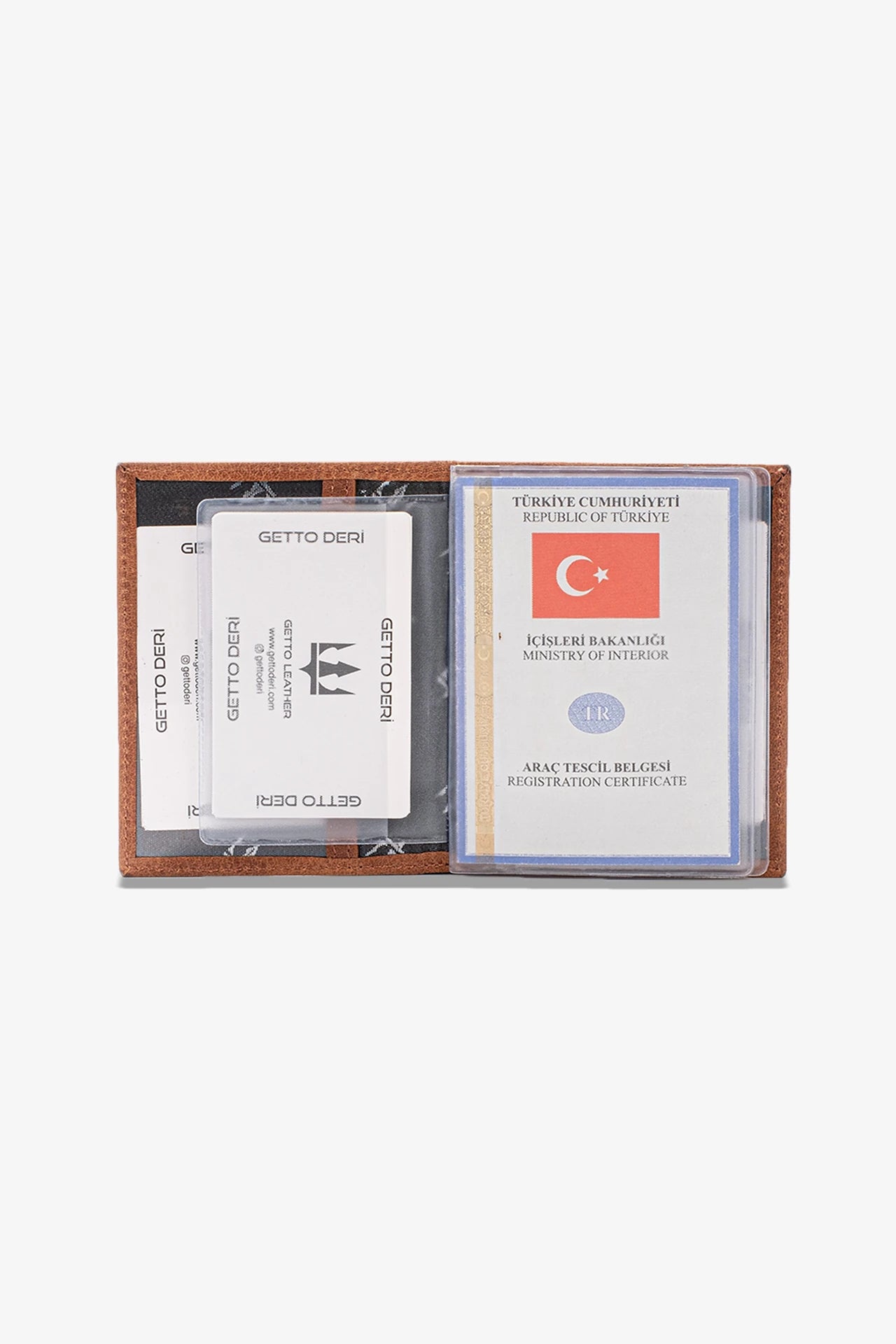 Araba Ruhsatlığı ve Anahtarlık Hakiki Deri Set