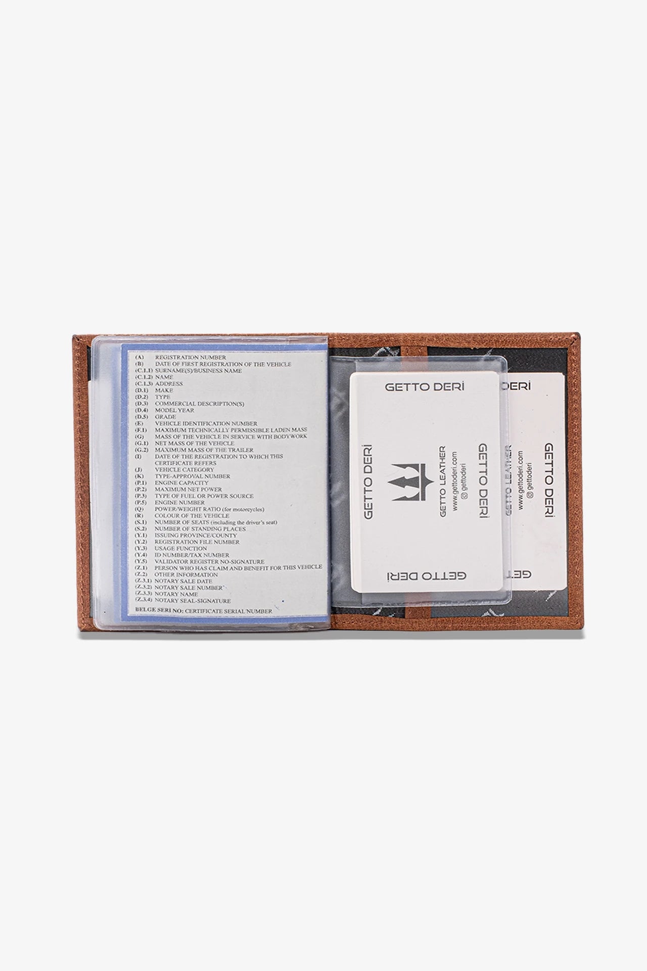 Araba Ruhsatlığı ve Anahtarlık Hakiki Deri Set