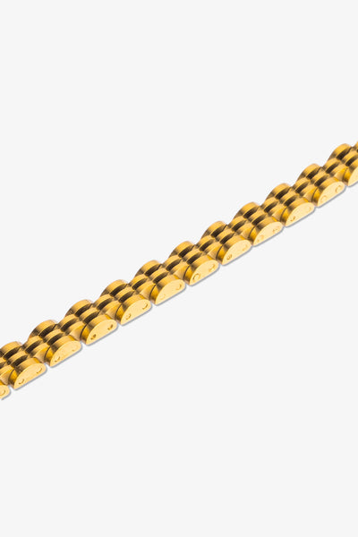 Altın rengi metal bileklik, modern tasarım