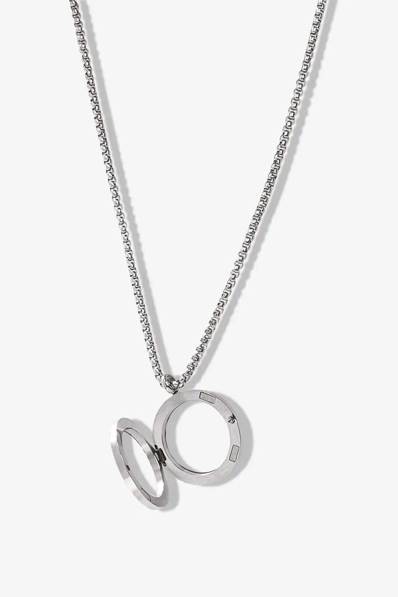 Glass Circle Çelik Kolye