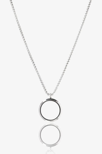 Glass Circle Çelik Kolye