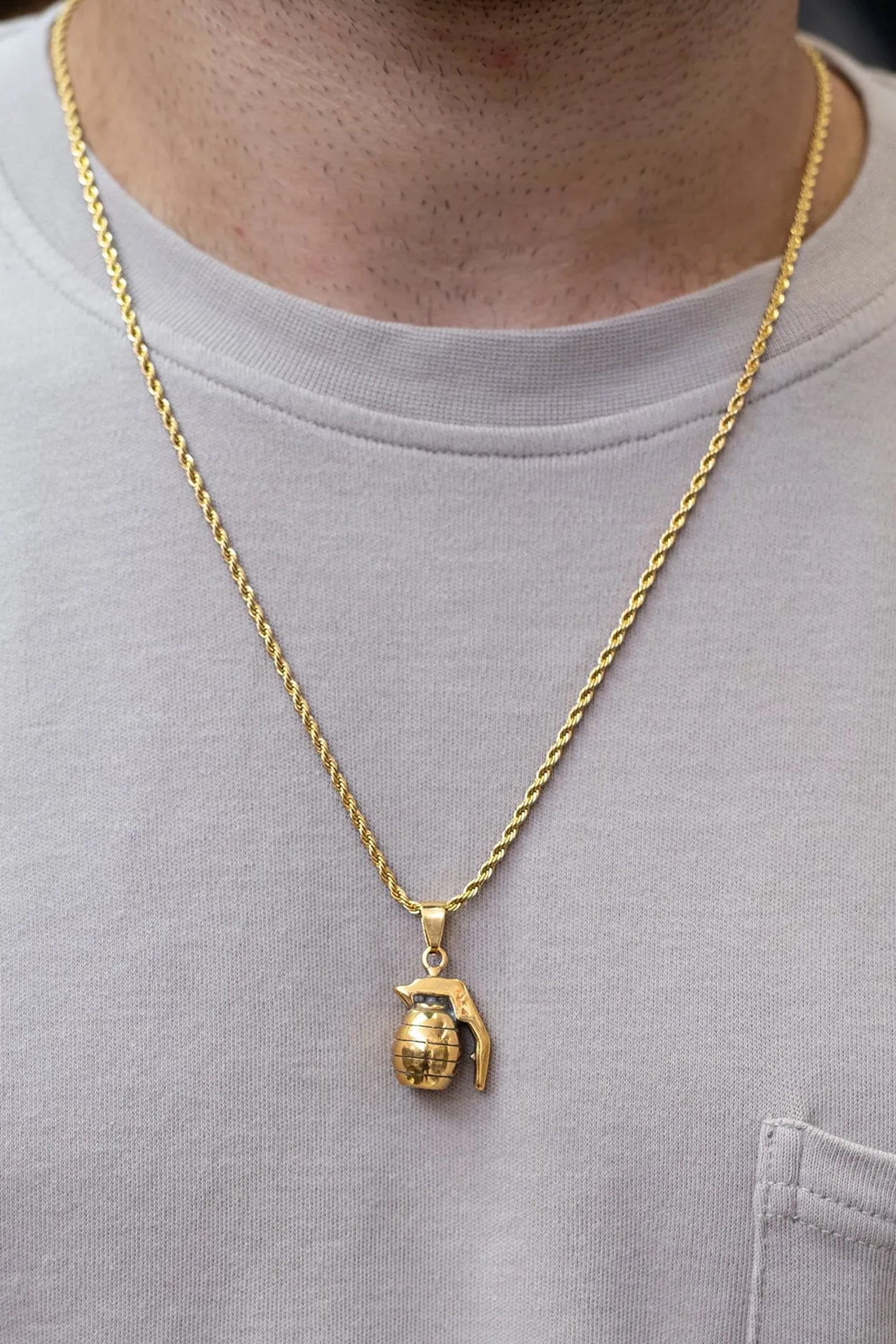 Grenade Çelik Kolye