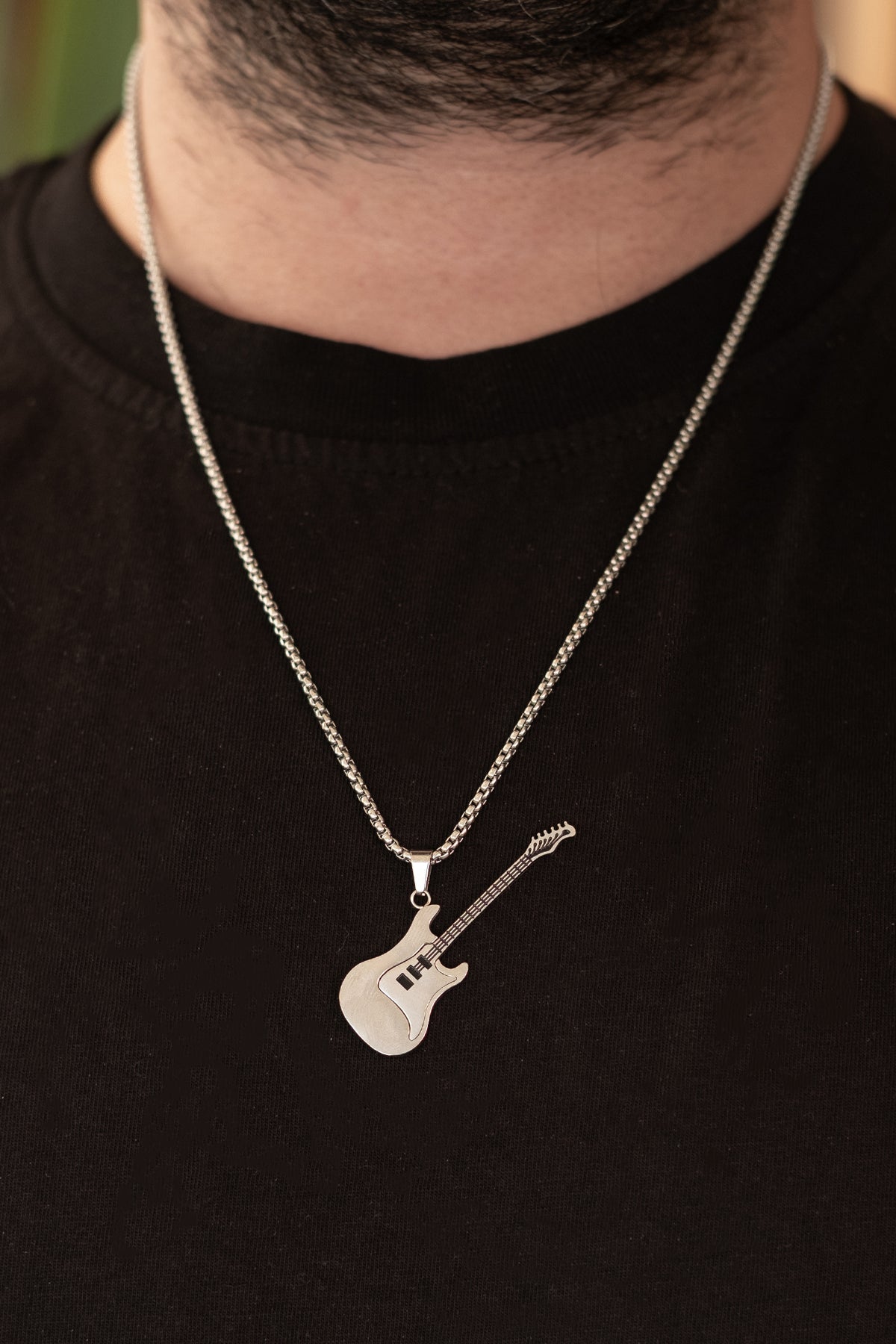 Guitar Çelik Kolye