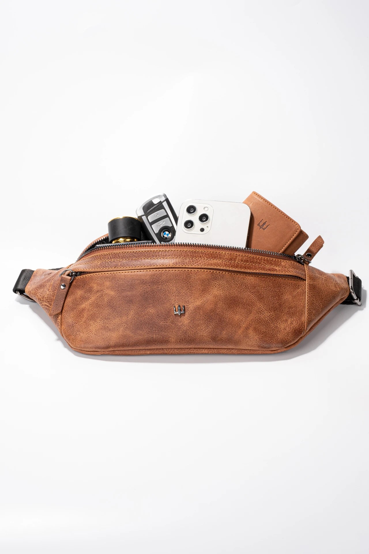 Tudor Hakiki Deri Bel Çantası