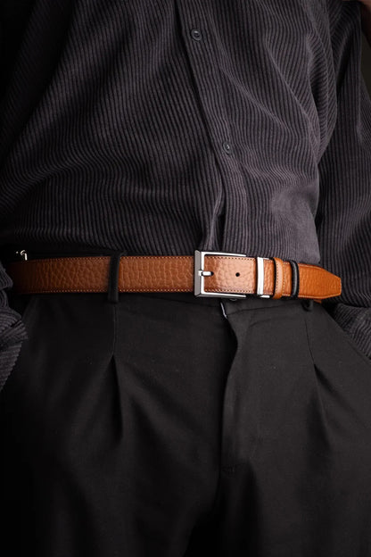 Daniel Hakiki Deri Çift Taraflı Kemer 3.5cm