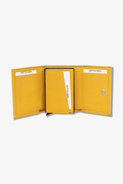 Prag Mekanizmalı Hakiki Deri Cüzdan