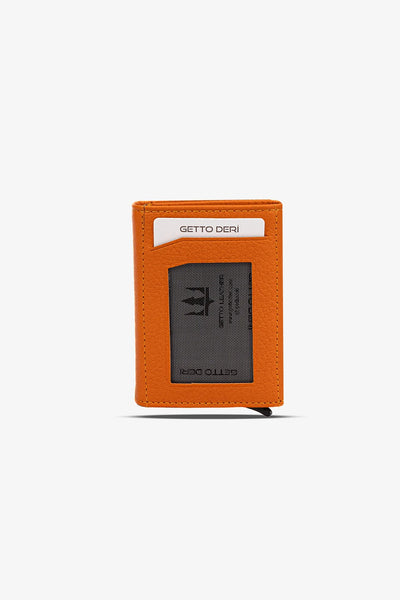 Prag Mekanizmalı Hakiki Deri Cüzdan