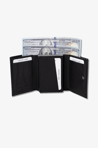 Prag Mekanizmalı Hakiki Deri Cüzdan