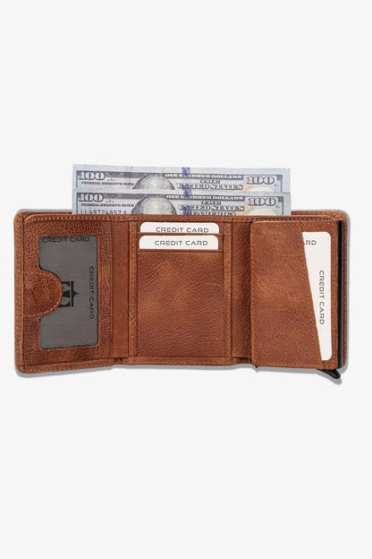 Vibe Mekanizmalı Hakiki Deri Cüzdan