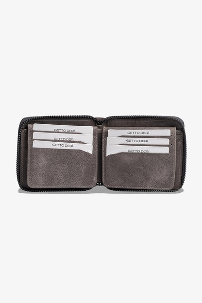 Byanca Hakiki Deri Fermuarlı Cüzdan