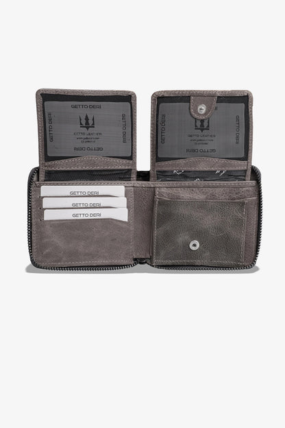 Byanca Hakiki Deri Fermuarlı Cüzdan