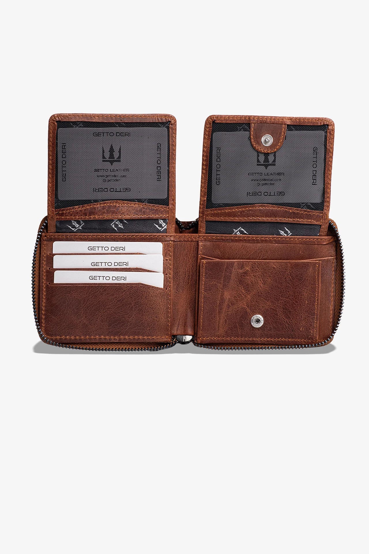 Byanca Hakiki Deri Fermuarlı Cüzdan