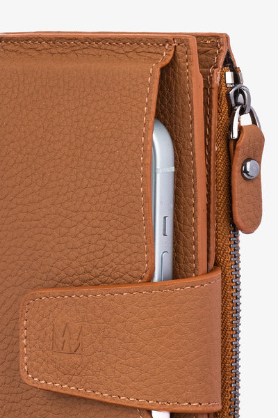 Zoe Telefon Hazneli Hakiki Deri Cüzdan