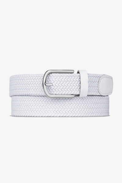 Deri Detaylı Lastikli Örgü Kemer