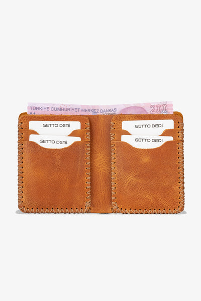 Quebec El Yapımı Hakiki Deri Cüzdan