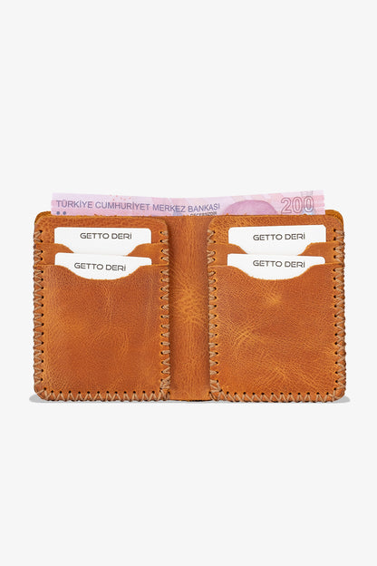 Quebec El Yapımı Hakiki Deri Cüzdan