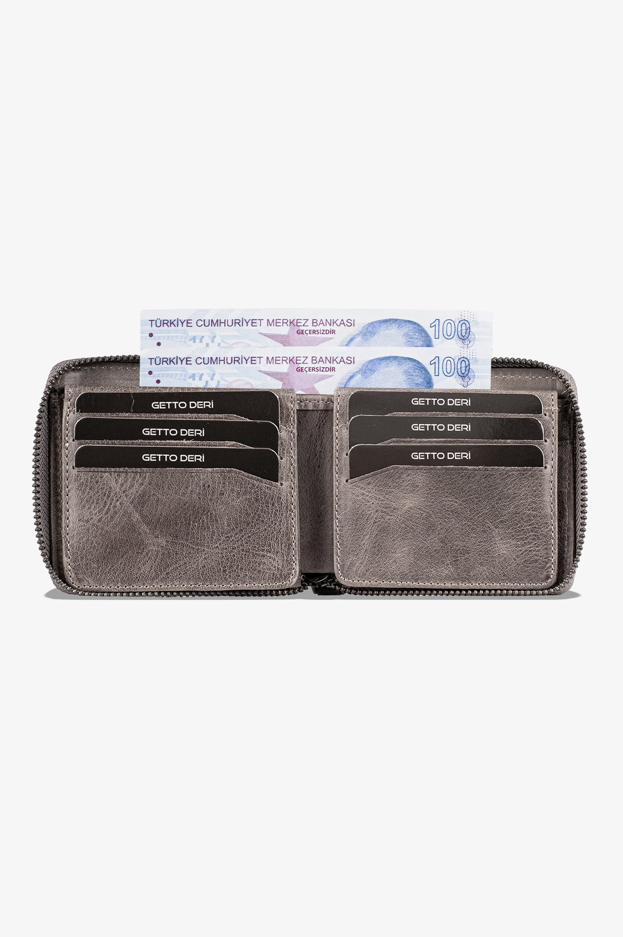 Byanca Hakiki Deri Fermuarlı Cüzdan