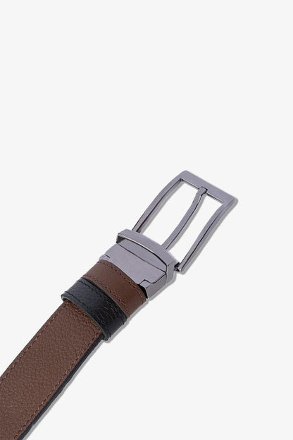 Alesta Çift Taraflı Hakiki Deri Kemer 4cm