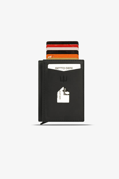 Prag Mekanizmalı Hakiki Deri Cüzdan