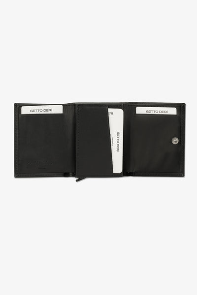 Prag Mekanizmalı Hakiki Deri Cüzdan