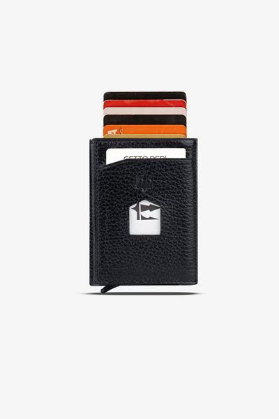 Prag Mekanizmalı Hakiki Deri Cüzdan