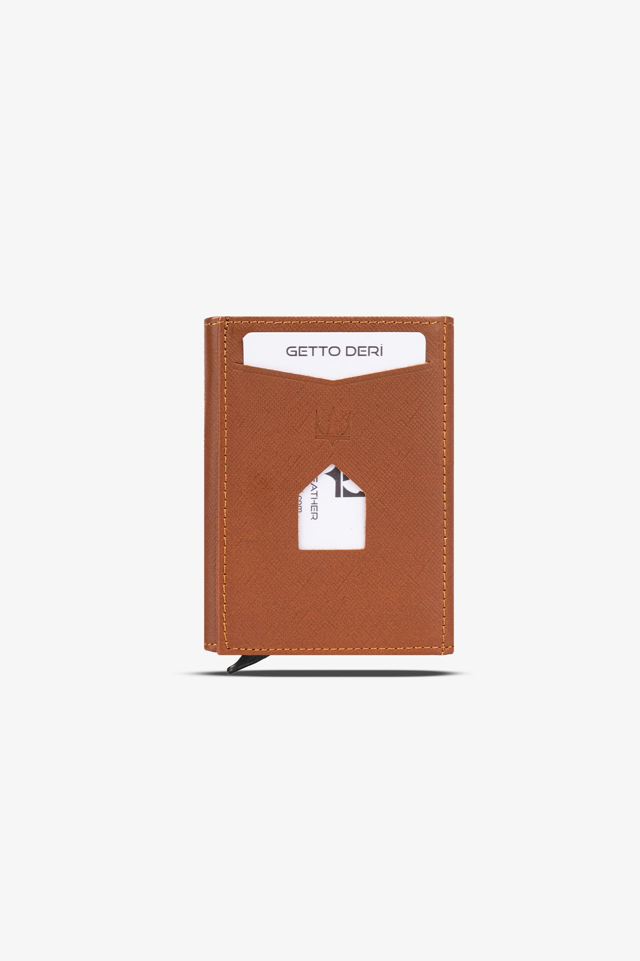 Prag Mekanizmalı Hakiki Deri Cüzdan