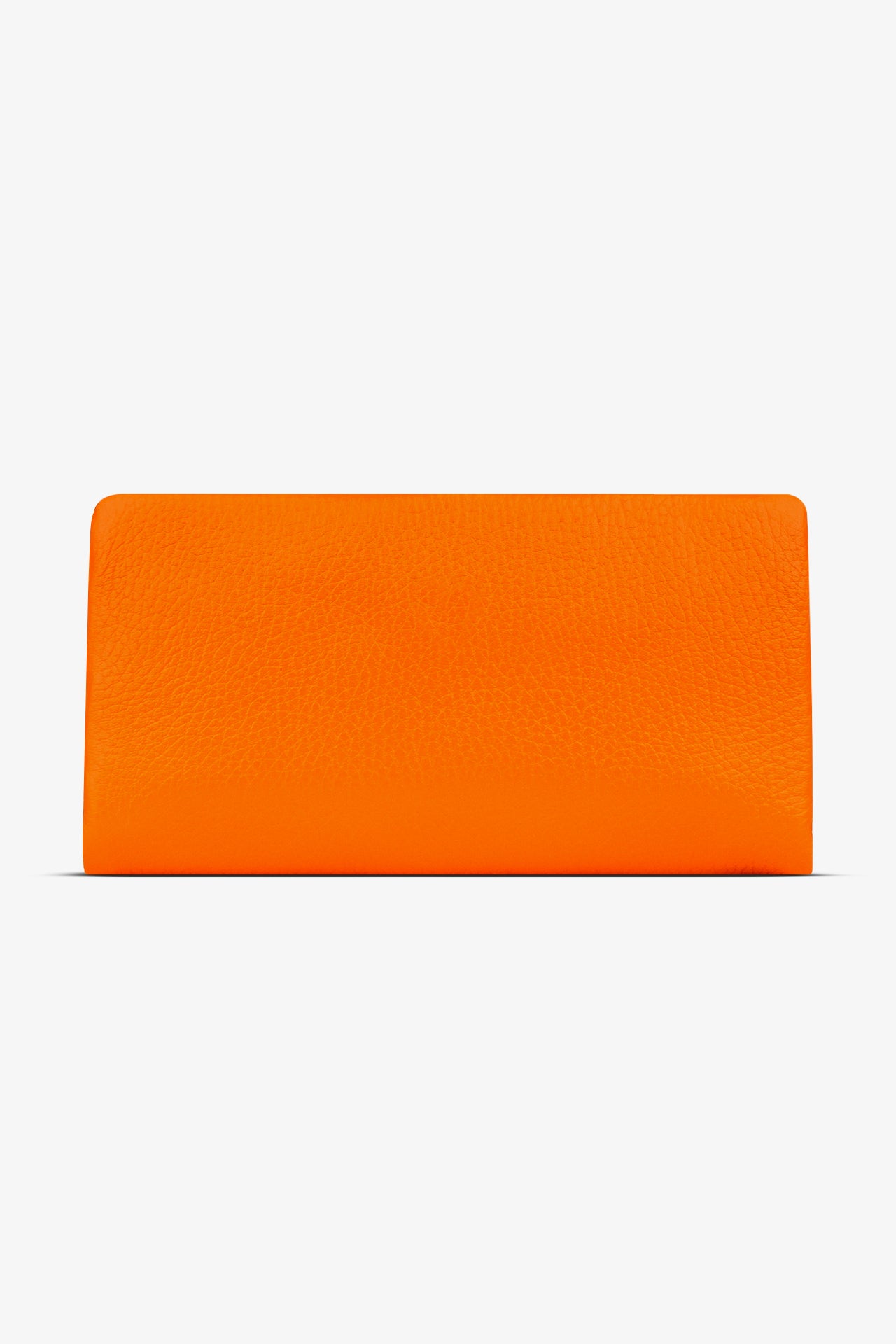 Turuncu deri kartlık, minimalist tasarım ve kaliteli malzeme