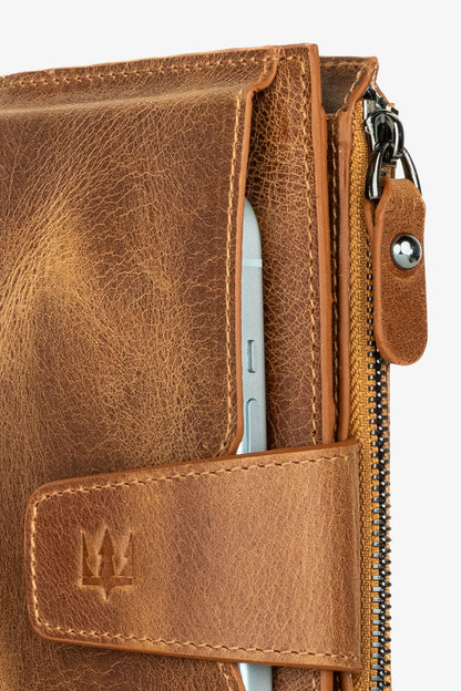 Zoe Telefon Hazneli Hakiki Deri Cüzdan