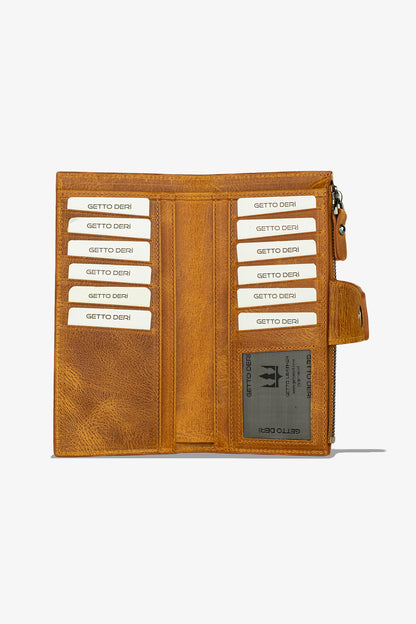 Zoe Telefon Hazneli Hakiki Deri Cüzdan