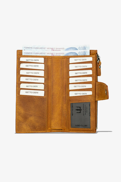 Zoe Telefon Hazneli Hakiki Deri Cüzdan