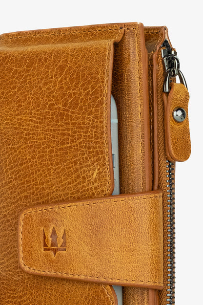 Zoe Telefon Hazneli Hakiki Deri Cüzdan