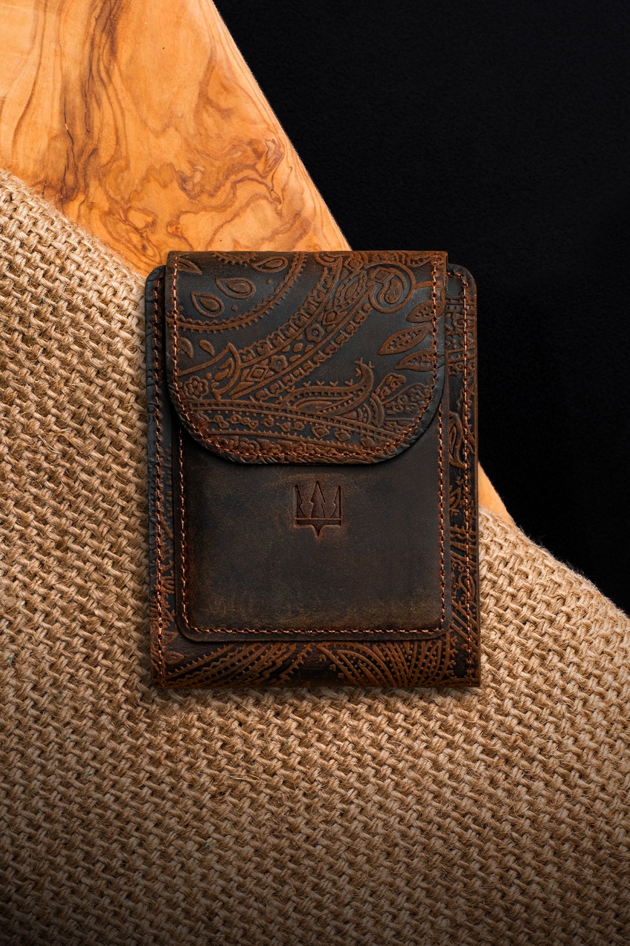 Desenli Drax Hakiki Deri Cüzdan