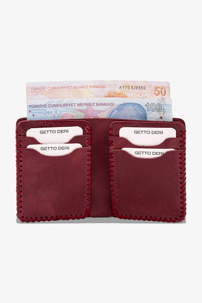 Quebec El Yapımı Hakiki Deri Cüzdan