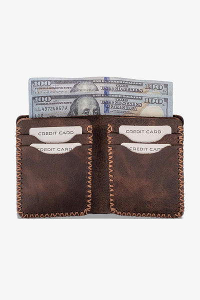 Quebec El Yapımı Hakiki Deri Cüzdan