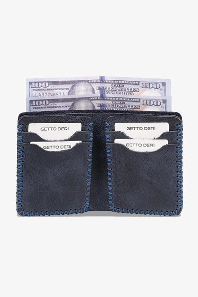 Quebec El Yapımı Hakiki Deri Cüzdan