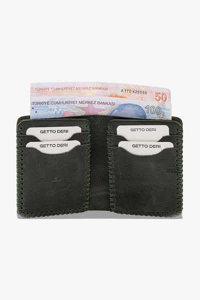 Quebec El Yapımı Hakiki Deri Cüzdan