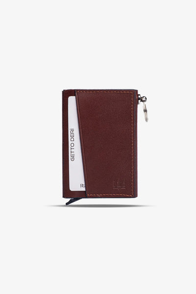 Hype Mekanizmalı Hakiki Deri Kartlık