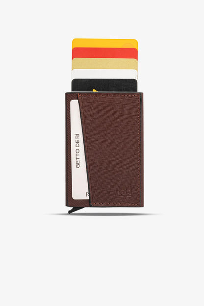 Hype Click Mekanizmalı Hakiki Deri Kartlık