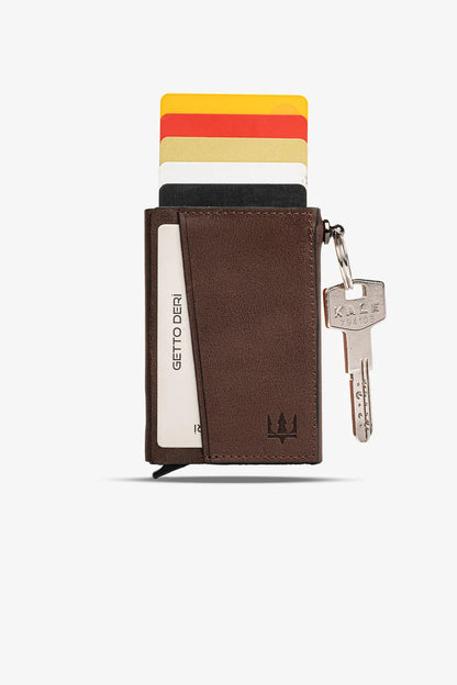 Hype Mekanizmalı Hakiki Deri Kartlık